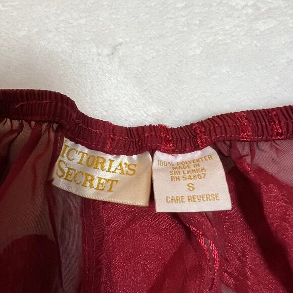 VTG Victoria's Secret Gold Label Sheer Pajamas Size Small Lounge Set Geometric - Picture 10 of 10